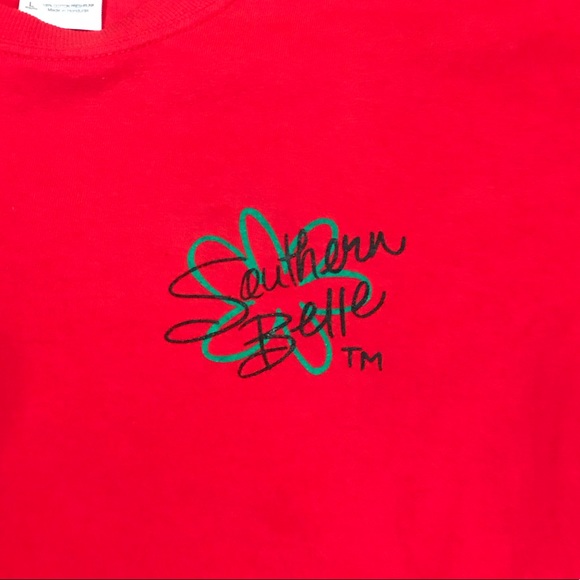 Southern Belle red Merry Christmas tee shirt - Picture 3 of 5
